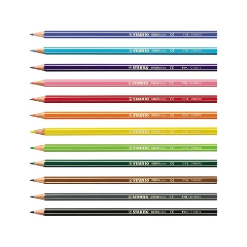STABILO® Buntstift GREENcolors inkl. 2 Bleistifte 12 St./Pack.