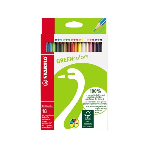 STABILO® Buntstift GREENcolors 18 St./Pack.