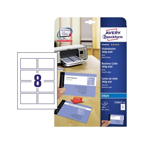 Avery Zweckform Visitenkarte Premium 200 St./Pack.