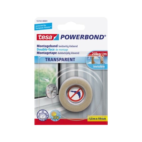 tesa® Montageklebeband Powerbond® Transparent