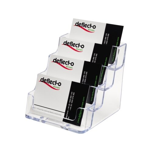 Deflecto® Visitenkartenständer 4 Fächer
