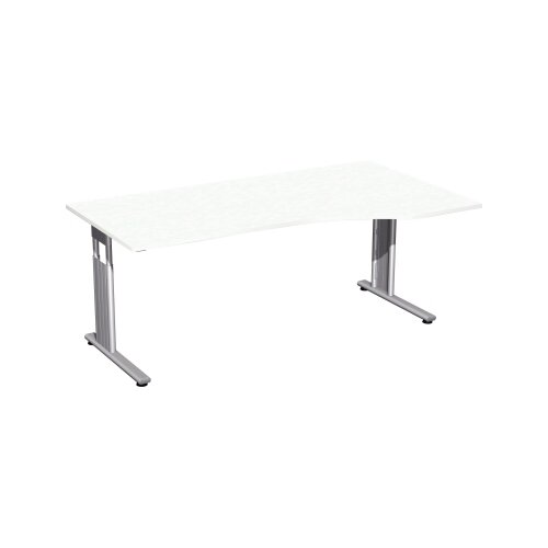 Geramöbel Schreibtisch C Fuß Flex 1.800 x 680-820 x 800/1.000 mm (B x H x T) Freiform rechts