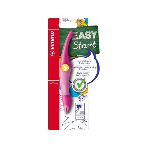 STABILO® Tintenroller EASYoriginal Linkshänder inkl. 1 Patrone M blau, Namensschild