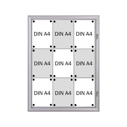 FRANKEN Schaukasten Security 9 x DIN A4