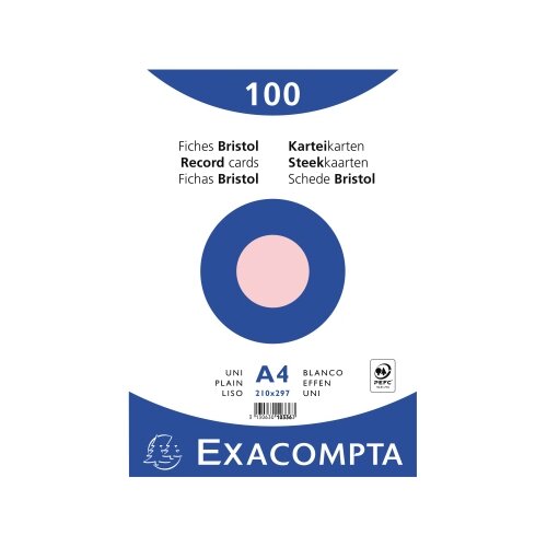 Exacompta Karteikarte DIN A4 blanko