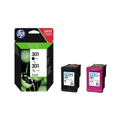 HP Tintenpatrone 301 schwarz, cyan/magenta/gelb