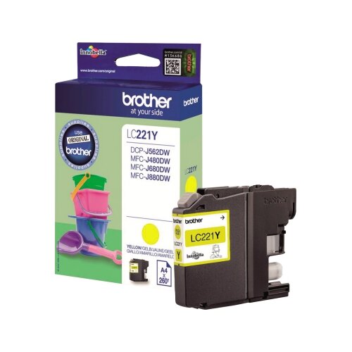 Brother Tintenpatrone LC-221Y gelb
