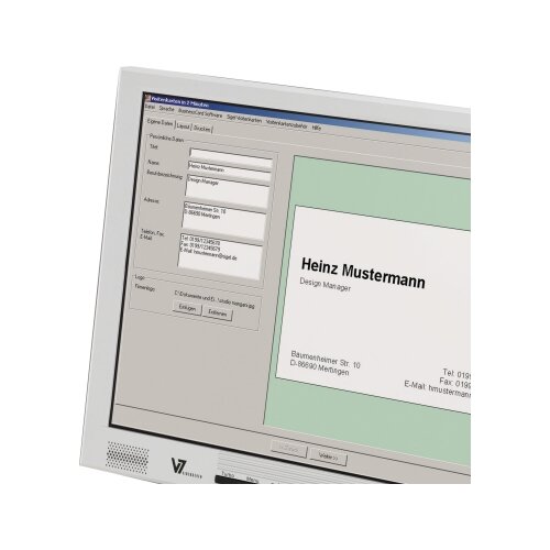 SIGEL Visitenkarte 225 g/m² ohne abgerundete Ecken 400 St./Pack.