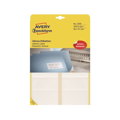 Avery Zweckform Adressetikett 95 x 47 mm (B x H)