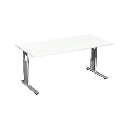 Geramöbel Schreibtisch C Fuß Flex 1.600 x 680-820 x 800 mm (B x H x T) Rechteck