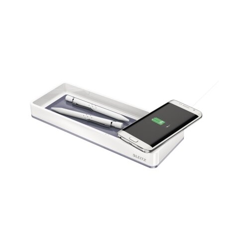 Leitz Stiftschale WOW Duo Colour inkl. Qi- Induktionsladegerät