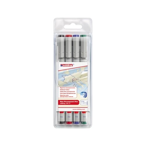 edding Folienstift 151 F 4 St./Pack.