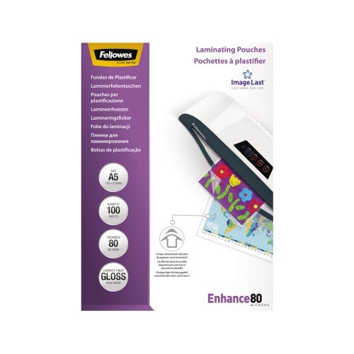 Fellowes® Laminierfolie ImageLast™ Enhance 80 154 x 210 mm (B x H) DIN A5