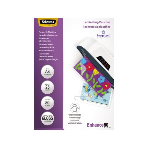 Fellowes® Laminierfolie ImageLast™ Enhance 80 304 x 430 mm (B x H) DIN A3