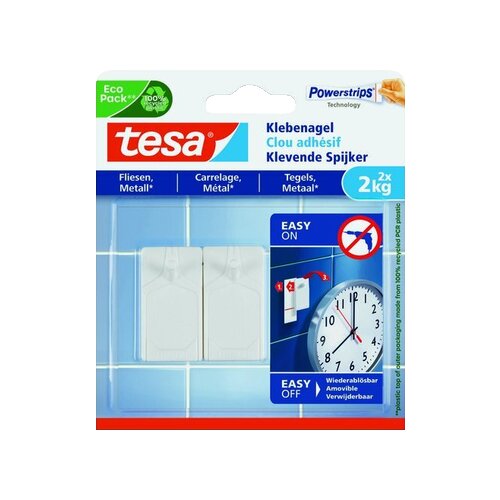 tesa® Klebenagel Fliesen, Metall 2 St./Pack.