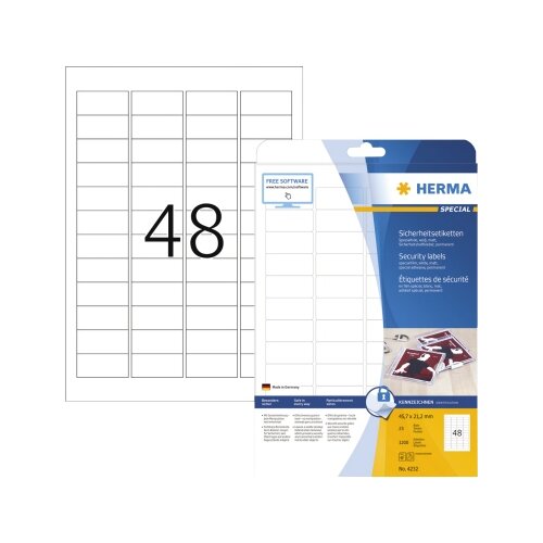 HERMA Sicherheitsetikett 45,7 x 21,2 mm (B x H)