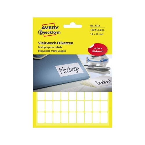 Avery Zweckform Universaletikett 18 x 12 mm (B x H)