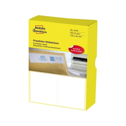 Avery Zweckform Frankieretikett Doppel-Etikett 138 x 48 mm (B x H)