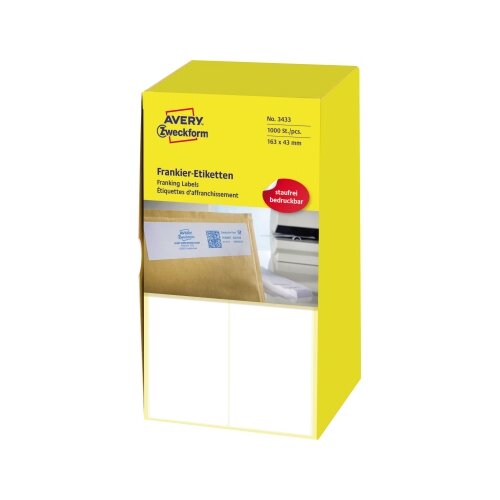 Avery Zweckform Frankieretikett Doppel-Etikett 163 x 43 mm (B x H)