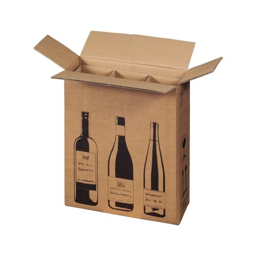 smartboxpro Versandkarton 3 Flaschen 10 St./Pack.