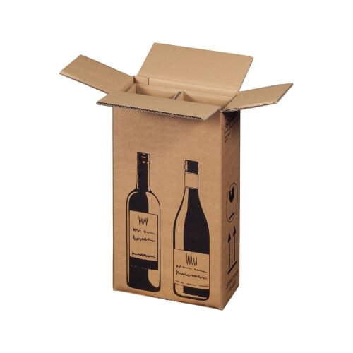 smartboxpro Versandkarton 2 Flaschen 10 St./Pack.