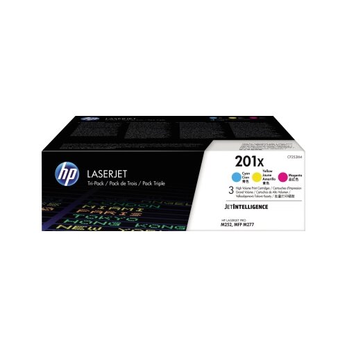 HP Toner 201X cyan, magenta, gelb 3 St./Pack.