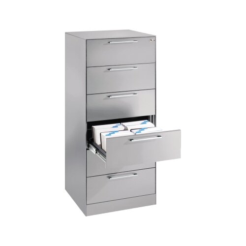 C+P Karteischrank Asisto 562 x 1.298 x 600 mm (B x H x T) DIN A5 quer