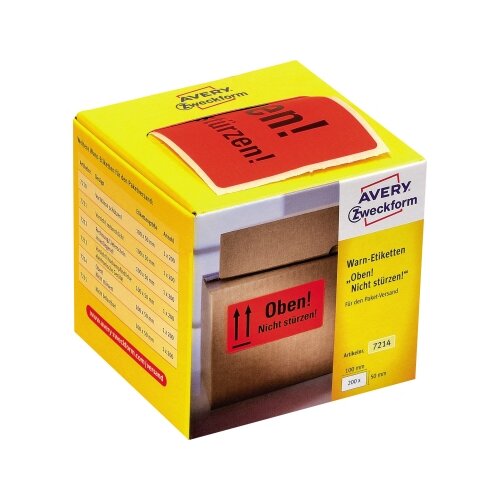 Avery Zweckform Hinweisetikett 100 x 50 mm (B x H) Oben! Nicht stürzen!
