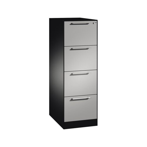 C+P Hängeregistraturschrank Asisto 440 x 1.298 x 600 mm (B x H x T) lichtgrau schwarzgrau