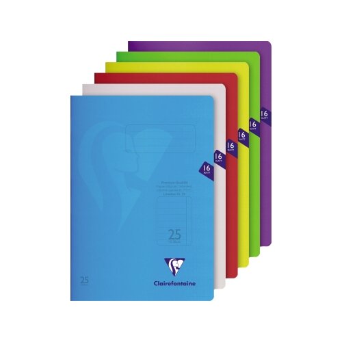 Clairefontaine Schulheft S'coolbook DIN A4 liniert mit Rand Lineatur 25