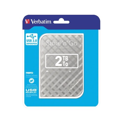 Verbatim Festplatte extern Store 'n' Go silber