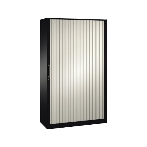 C+P Rollladenschrank Asisto 5 Ordnerhöhen 1.200 x 1.980 x 435 mm (B x H x T) schwarzgrau