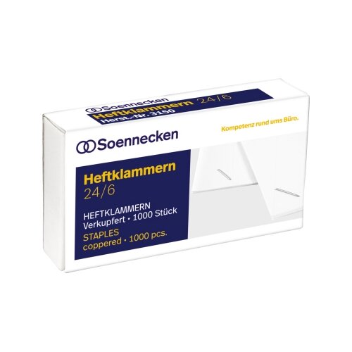 Soennecken Heftklammer 24/6 kupfer