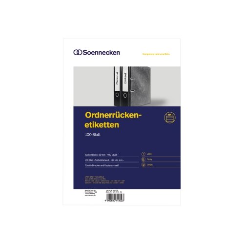 Soennecken Ordnerrückenetikett breit/kurz