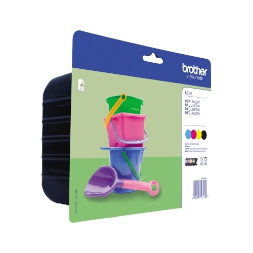 Brother Tintenpatrone LC-221VAL schwarz, cyan, magenta, gelb