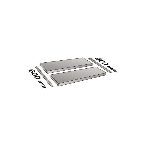 SCHOLZ Fachboden verzinkt 800 x 600 mm (B x T) beidseitig verwendbar
