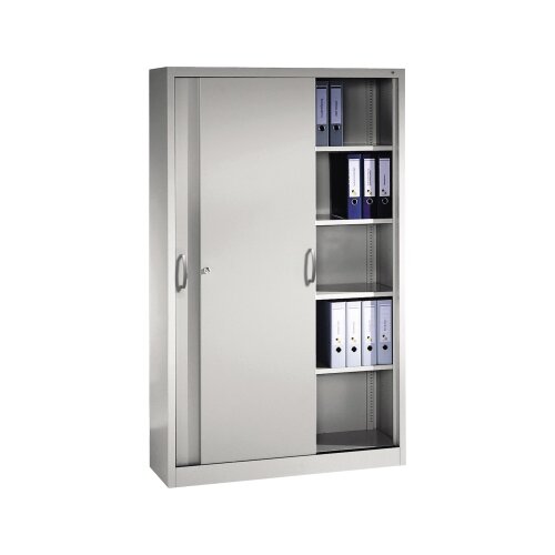 C+P Schiebetürenschrank Acurado 1.200 x 1.950 x 400 mm (B x H x T) weißaluminium
