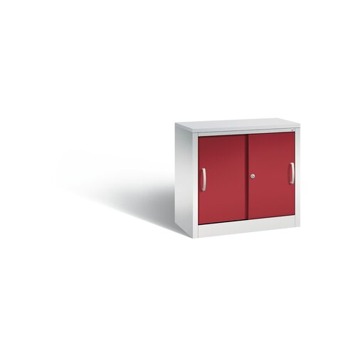 C+P Schiebetürenschrank Acurado 800 x 720 x 400 mm (B x H x T) lichtgrau