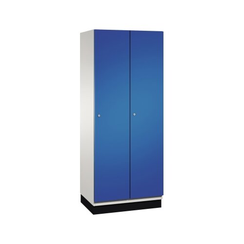 C+P Kleiderspind Cambio mit Sockel 800 x 1.950 x 525 mm (B x H x T) 2 Abteile lichtgrau