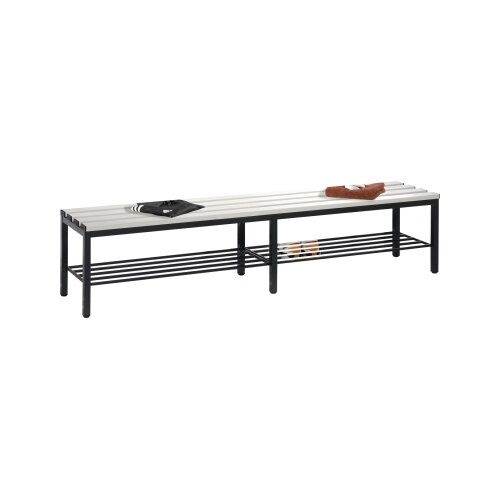 C+P Umkleidebank Basic 1.960 x 420 x 353 mm (B x H x T) mit Schuhrost