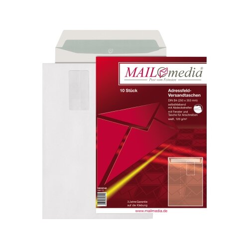 MAILmedia Versandtasche DIN B4 mit Fenster