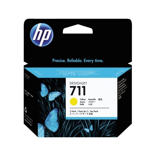 HP Tintenpatrone 711 gelb 3 St./Pack.