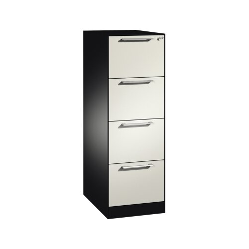 C+P Hängeregistraturschrank Asisto 440 x 1.298 x 600 mm (B x H x T) verkehrsweiß schwarzgrau