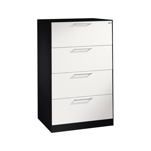 C+P Hängeregistraturschrank Asisto 800 x 1.298 x 600 mm (B x H x T) verkehrsweiß schwarzgrau