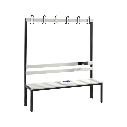 C+P Umkleidebank Basic Kunststoff 1.500 x 1.710 x 403 mm (B x H x T) ohne Schuhrost