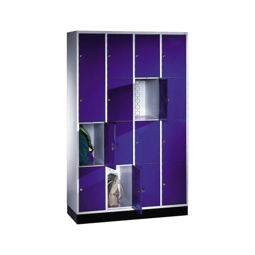 C+P Schließfachschrank Intro mit Sockel 1.220 x 1.950 x 500 mm (B x H x T) 16 Fächer