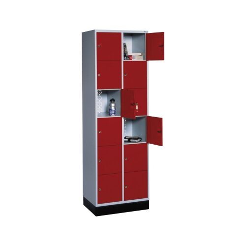 C+P Schließfachschrank Intro mit Sockel 620 x 1.950 x 500 mm (B x H x T) 12 Fächer