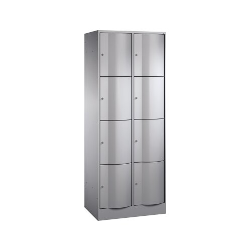 C+P Schließfachschrank Resisto 770 x 1.950 x 540 mm (B x H x T) 8 Fächer weißaluminium