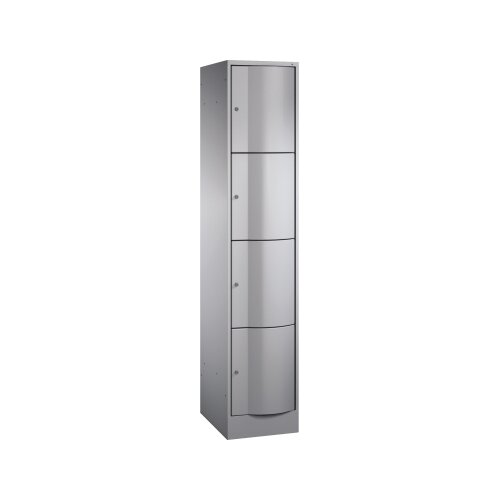 C+P Schließfachschrank Resisto 396 x 1.950 x 540 mm (B x H x T) 4 Fächer weißaluminium