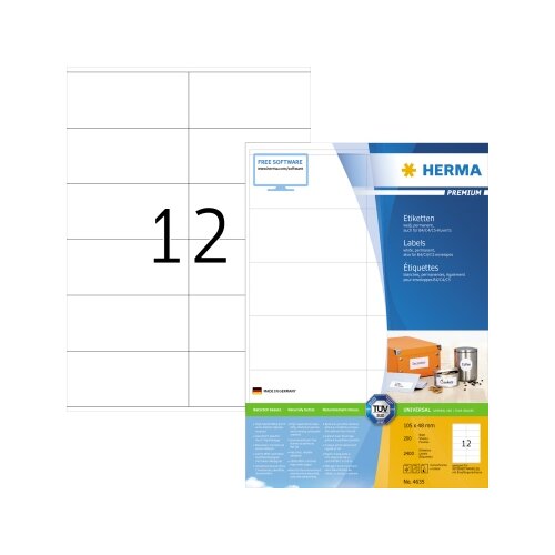 HERMA Universaletikett PREMIUM 105 x 48 mm (B x H)